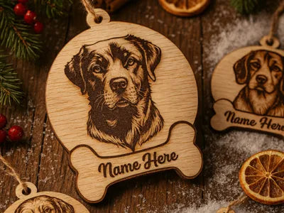 Enfeite de Cachorro de Natal Personalizado 3
