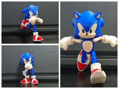 Boneco articulado Sonic, o Ouriço, imprimível sem AMS